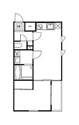 サンヴィレッジ33 1階1LDKの間取り