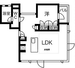 エスセナーリオ表参道 3階1LDKの間取り