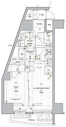 プレミアムキューブジー後楽園 6階1LDKの間取り