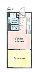 コーポ幡ヶ谷 1DKの間取図画像