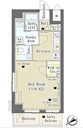 メゾンデタカヤ 1Kの間取図画像