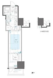 ズーム信濃町 2Kの間取図画像