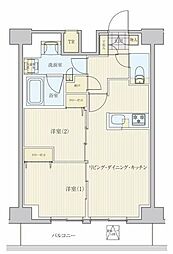 リビオメゾン南砂町 2LDKの間取図画像