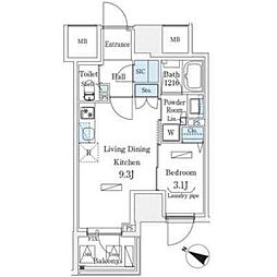 渋谷区東3丁目マンション 1LDKの間取図画像