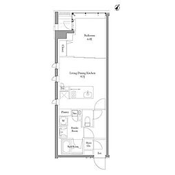 マツ5588 1LDKの間取図画像
