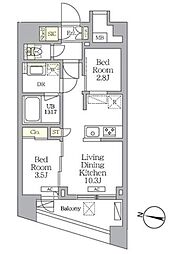 ノガタレジデンス 2LDKの間取図画像