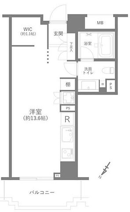 1R 間取り