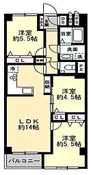 シーアイマンション碑文谷 3LDKの間取図画像