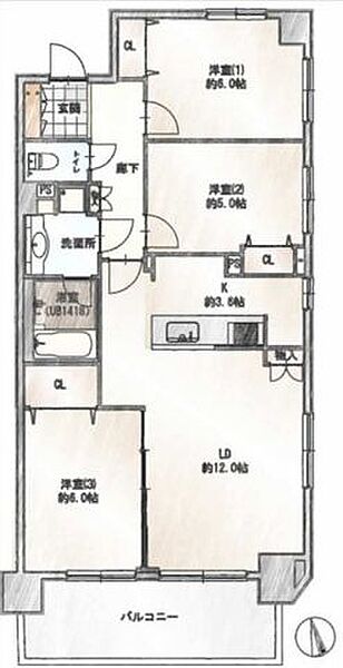 間取りを拡大表示