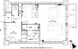 パークサイド六本木 1LDKの間取図画像