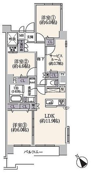 間取りを拡大表示