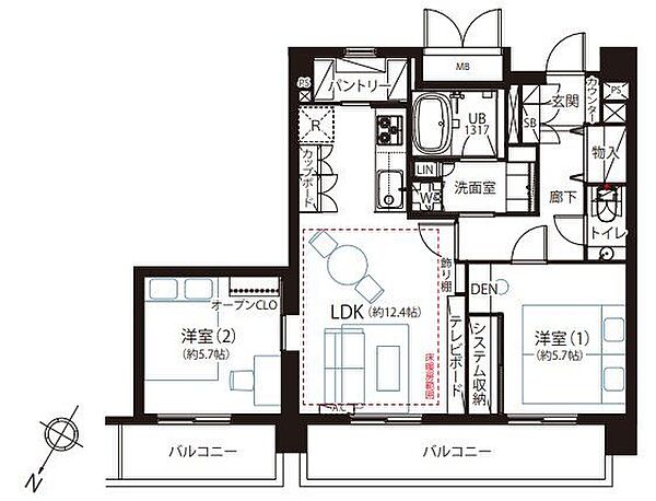 間取りを拡大表示