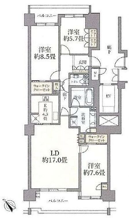 3LDK 間取り