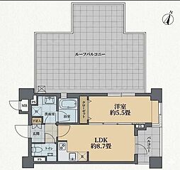 ダイナシティ三宿 1LDKの間取図画像