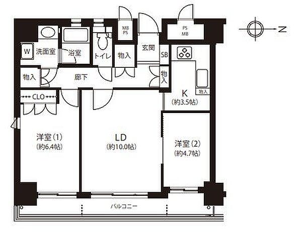 間取りを拡大表示