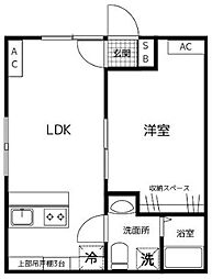 ステートPLUS 1階1LDKの間取り