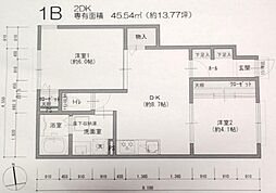 Calm Forest ～カームフォレスト～ 2DKの間取図画像