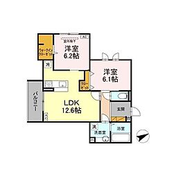 Ｄ’ｓ ＬＩＥＮ　C 303 3階2LDKの間取り
