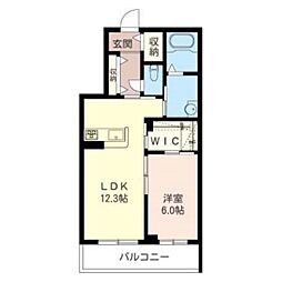 キャニオン 1LDKの間取図画像