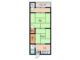 おとい住宅  ｜ 和歌山県和歌山市加納（賃貸アパート2K・2階・33.40㎡） その2