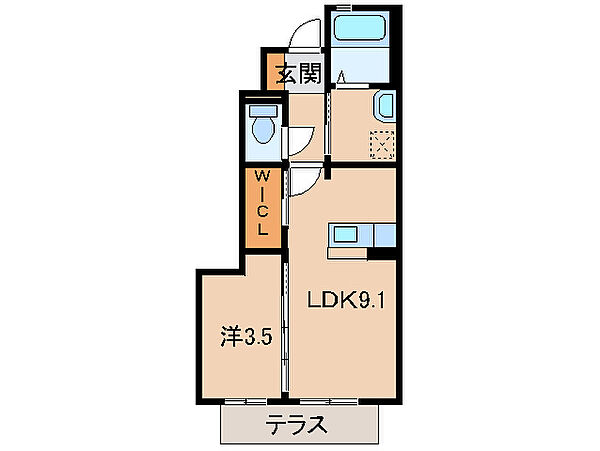 サンメゾン紀三井寺 ｜和歌山県和歌山市紀三井寺(賃貸アパート1LDK・1階・32.28㎡)の写真 その2