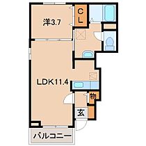 セイバリーＡ  ｜ 和歌山県和歌山市加納（賃貸アパート1LDK・1階・37.13㎡） その2