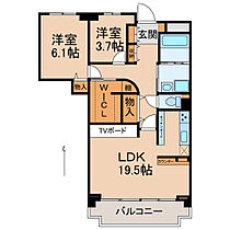 チサンマンション紀ノ川  ｜ 和歌山県和歌山市粟（賃貸マンション2LDK・7階・74.17㎡） その2