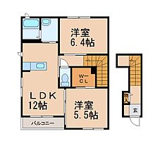 和歌山県紀の川市貴志川町岸宮（賃貸アパート2LDK・2階・62.60㎡） その2