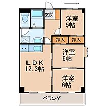 ロジュマンロータリー  ｜ 和歌山県和歌山市中之島（賃貸マンション3LDK・5階・61.80㎡） その2