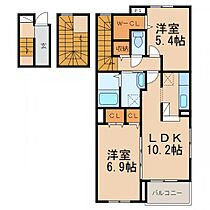 和歌山県和歌山市有本（賃貸アパート2LDK・3階・64.56㎡） その2