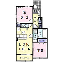 エテルノ木ノ本B  ｜ 和歌山県和歌山市木ノ本（賃貸アパート2LDK・1階・54.19㎡） その2