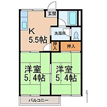 タウニィ浜代I  ｜ 和歌山県和歌山市松江（賃貸アパート2K・2階・35.72㎡） その2