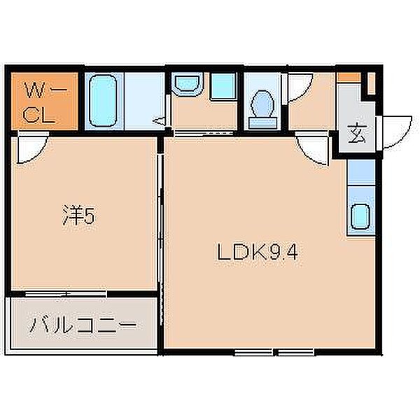 アメニティ 高松 ｜和歌山県和歌山市西高松1丁目(賃貸アパート1LDK・2階・39.15㎡)の写真 その2