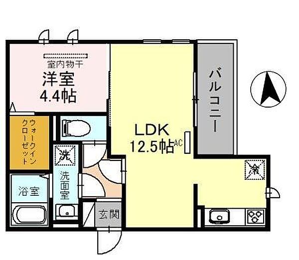 D-room宇須 光 ｜和歌山県和歌山市宇須2丁目(賃貸アパート1LDK・2階・40.90㎡)の写真 その2