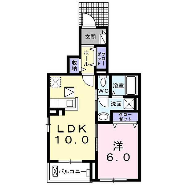 グランデ・フォルテ木ノ本 ｜和歌山県和歌山市木ノ本(賃貸アパート1LDK・1階・41.25㎡)の写真 その2