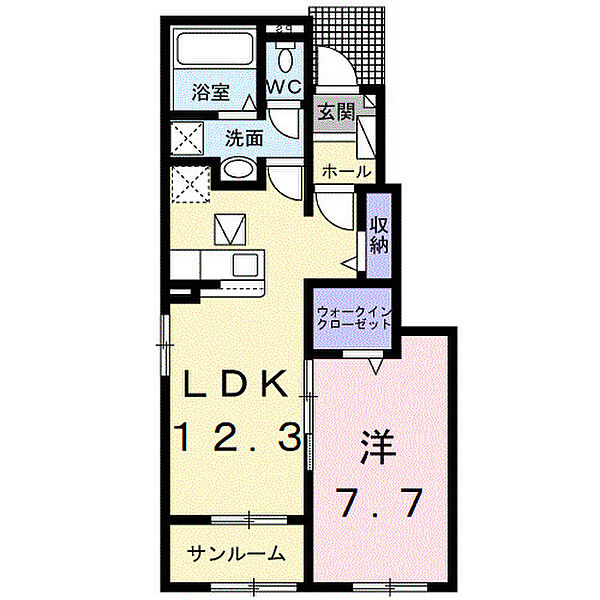 モンレーヴII ｜和歌山県橋本市高野口町大野(賃貸アパート1LDK・1階・50.14㎡)の写真 その2