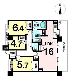 コージースクエア大和八木 3LDKの間取図画像