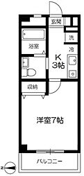 ATビル 1Kの間取図画像