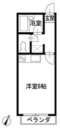 プティメゾンたま ワンルームの間取図画像