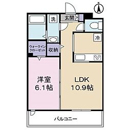 間取図画像 1LDK