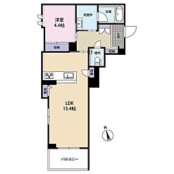 アルバハウス 1LDKの間取図画像