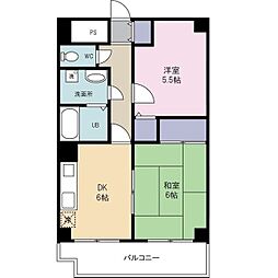エクセル南浦和 2DKの間取図画像