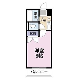 ウエストコート浦和 1Kの間取図画像