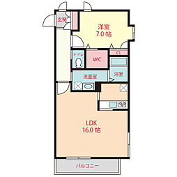 アヴニール並木 1LDKの間取図画像