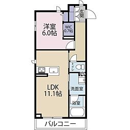メゾンサンピア武蔵浦和 1LDKの間取図画像