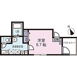 コントレイル 1Kの間取図画像