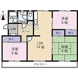 KSマンション 3LDKの間取図画像