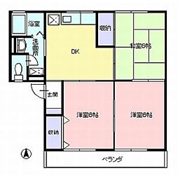 トランハイム 3DKの間取図画像