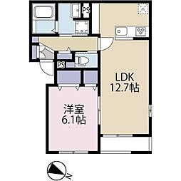 ルノン与野本町 1LDKの間取図画像