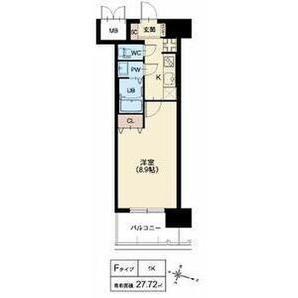 スプランディッド京橋EAST 603｜大阪府大阪市城東区鴫野東２丁目(賃貸マンション1K・6階・27.72㎡)の写真 その2